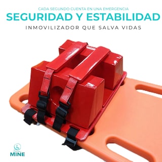 Foto 5 | Inmovilizador Craneal SC-PA2 Rojo Impermeable para Camilla