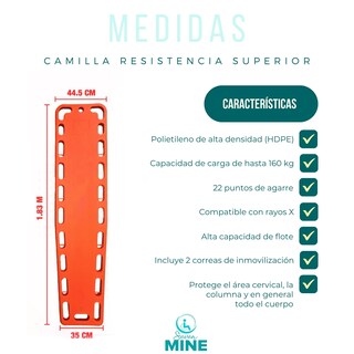 Foto 3 | Camilla de Rescate Sc Super Confort Rígida