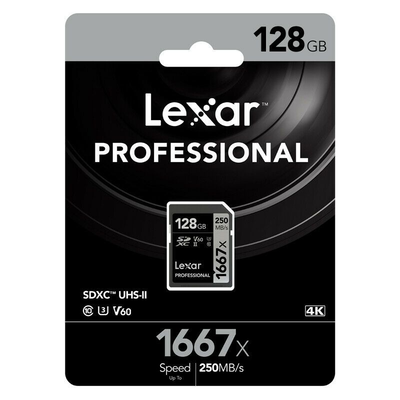 Foto 2 pulgar | Tarjeta de Memoria 128gb 1667x Sdhc / Sdxc Uhs-ii C10 U3 V60 Velocidad 250mb/s Lexar