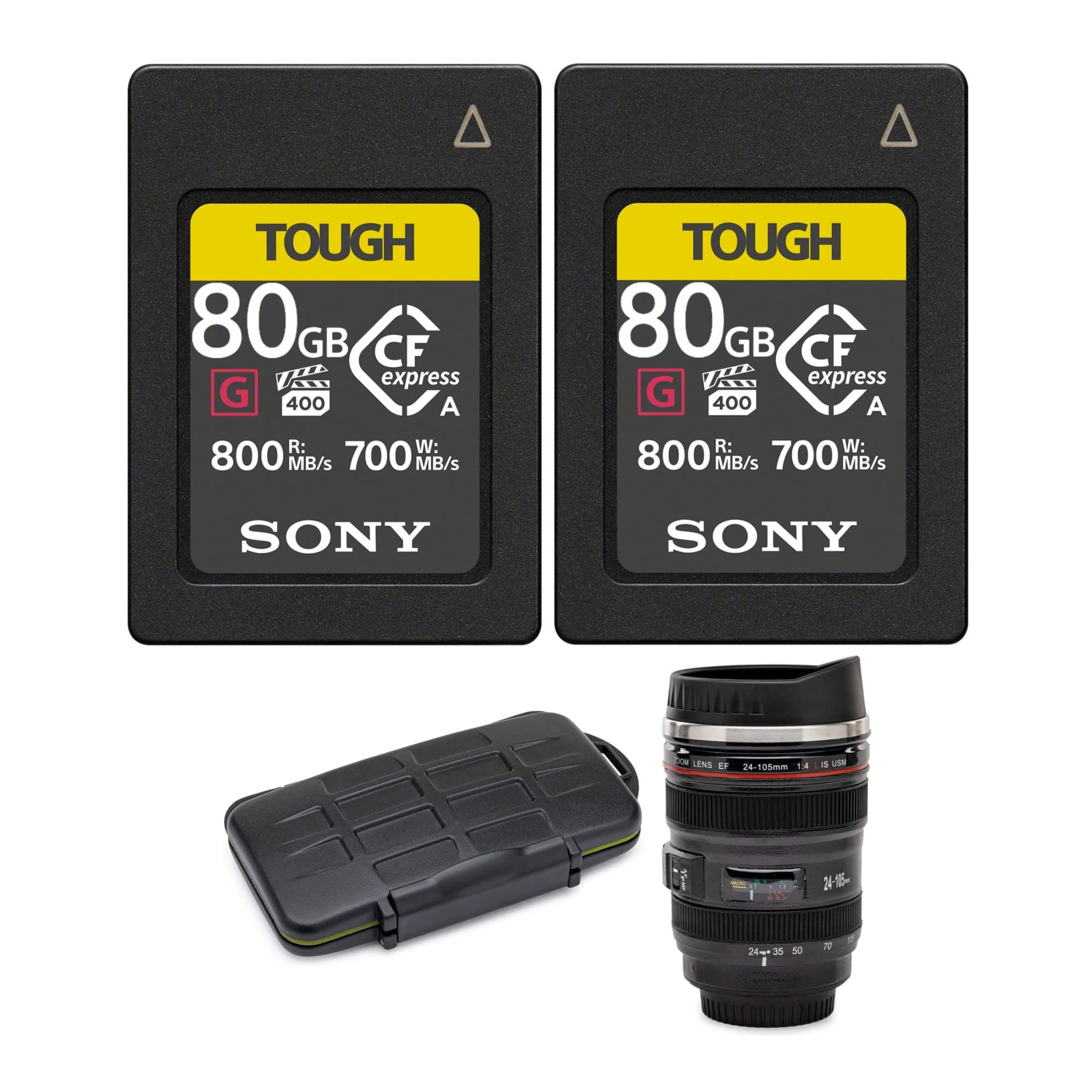 Tarjeta De Memoria Sony Cfexpress Tipo A De 80 Gb (paquete De 2) Con Funda Y Taza - Venta Internacional.