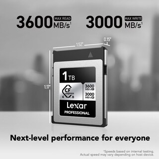 Foto 2 | Tarjeta De Memoria Lexar 1tb Professional Cfexpress Type B Silver 4.0 - Venta Internacional.