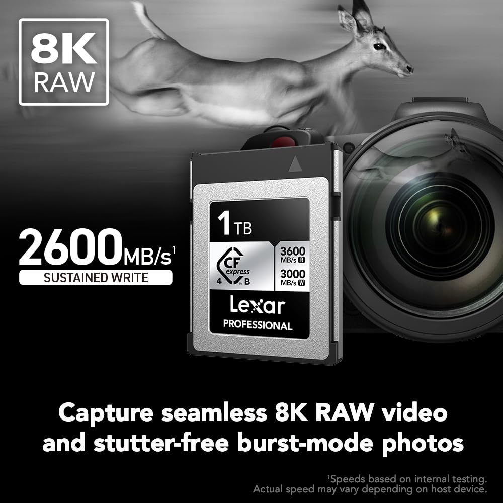 Foto 4 pulgar | Tarjeta De Memoria Lexar 1tb Professional Cfexpress Type B Silver 4.0 - Venta Internacional.