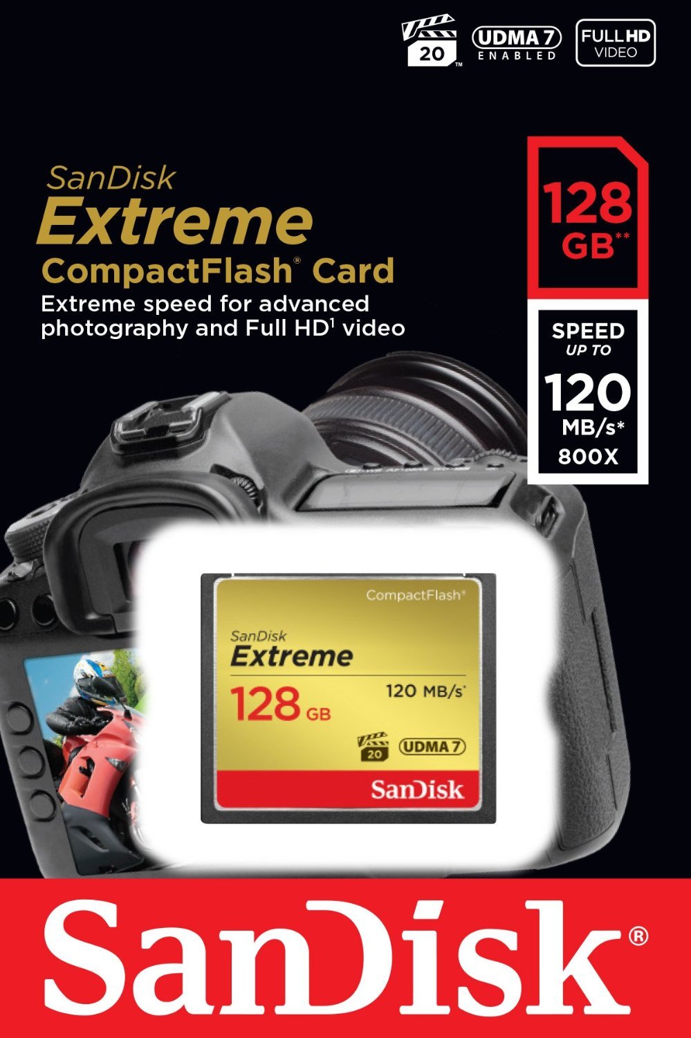 Foto 4 | Tarjeta De Memoria Sandisk Extreme Compactflash 128gb Udma 7 - Venta Internacional.