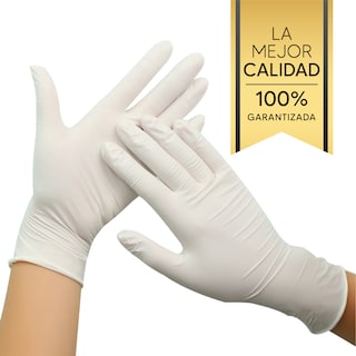 Foto 3 | Guante de Nitrilo Galaxy Innovations color Blanco Tamaño Mediano
