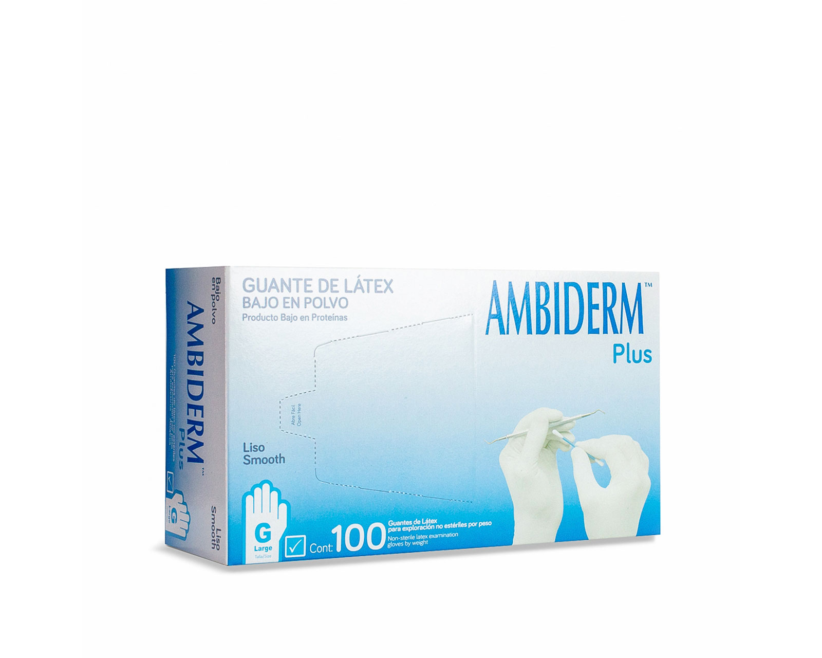 Foto 1 | Guante de Látex Ambiderm Plus color Azul