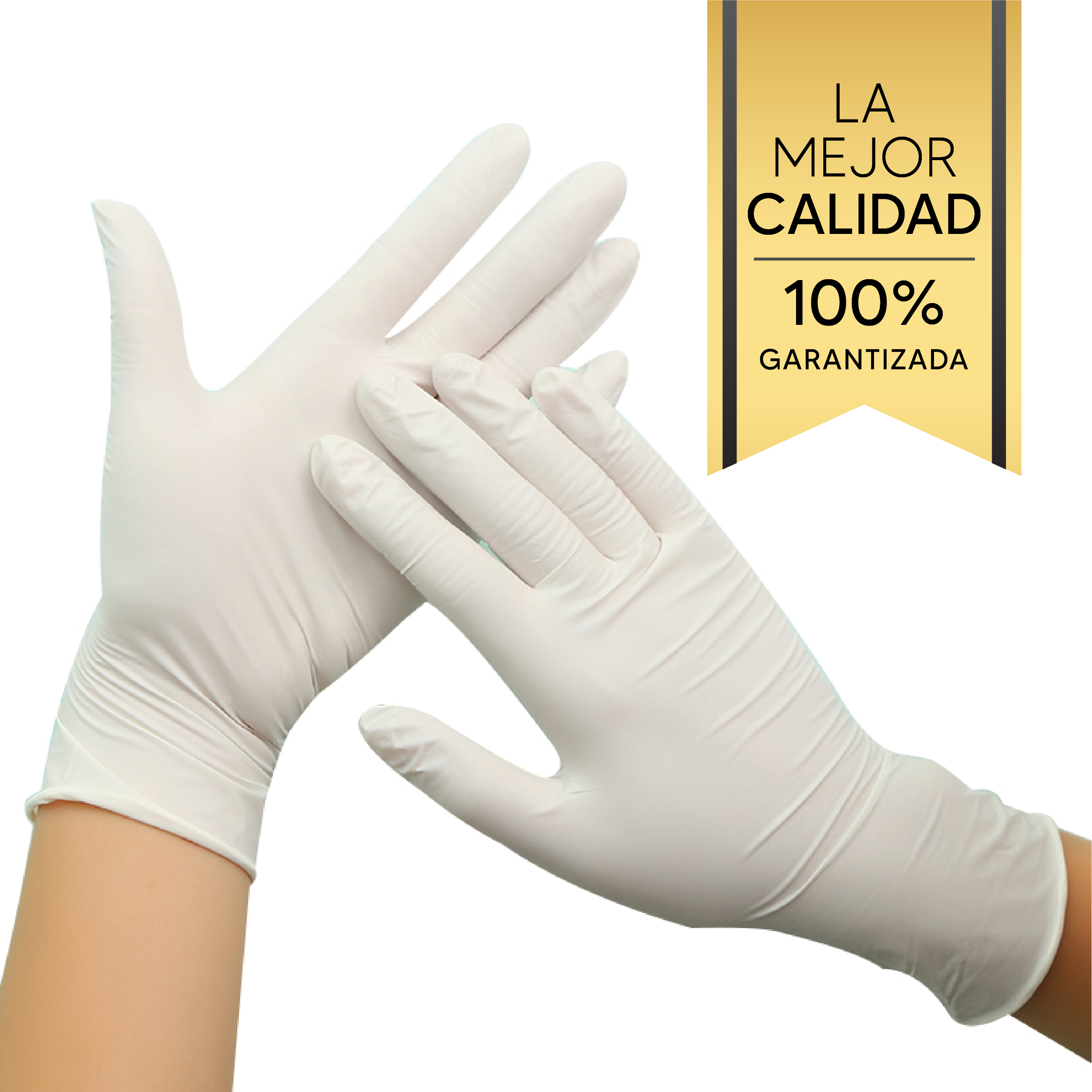 Foto 4 pulgar | Guante De Nitrilo Galaxy Innovations color Blanco Chico