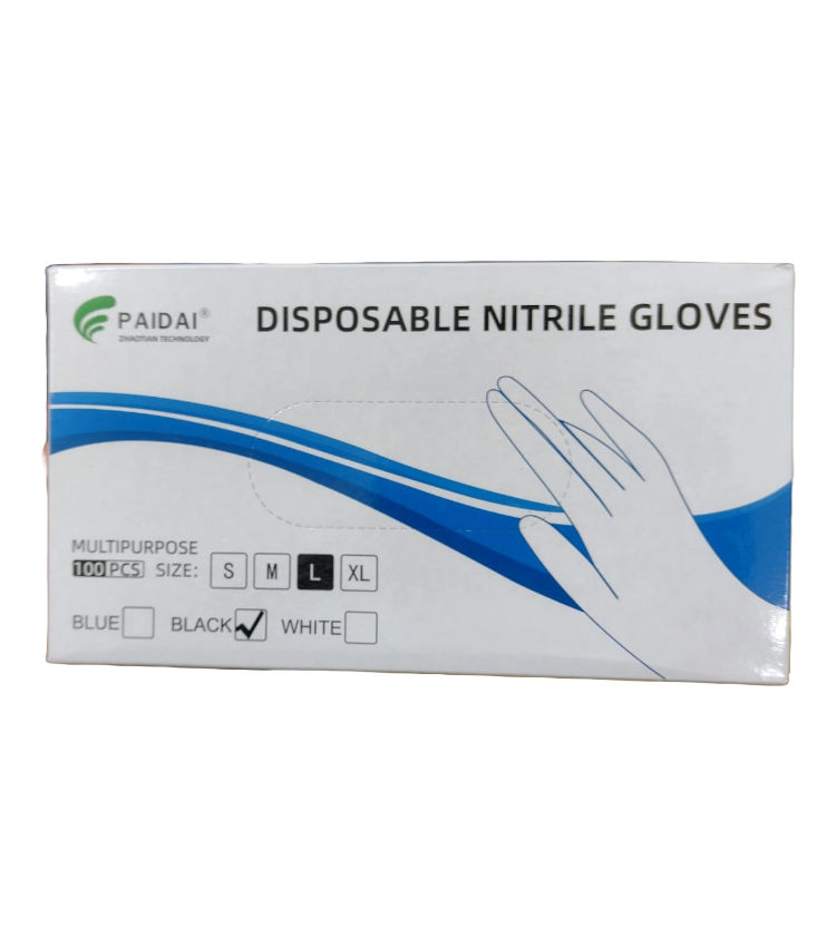 Foto 2 | Guantes Nitrilo Libres de Latex Clinicparts Negros