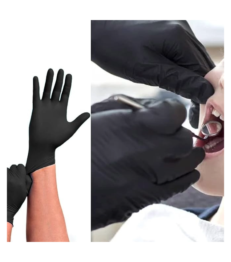 Foto 5 | Guantes Nitrilo Libres de Latex Clinicparts Negros