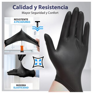 Foto 4 | Best Trading 100 Guantes De Nitrilo Color Negro: Libres De Látex, Ajuste Perfecto Sin Polvo, Tecnología Touchscreen