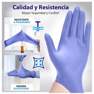 Foto 4 | Best Trading 100 Guantes De Nitrilo Color Azul Ártico: Libres De Látex, Ajuste Perfecto Sin Polvo, Guantes Touchscreen