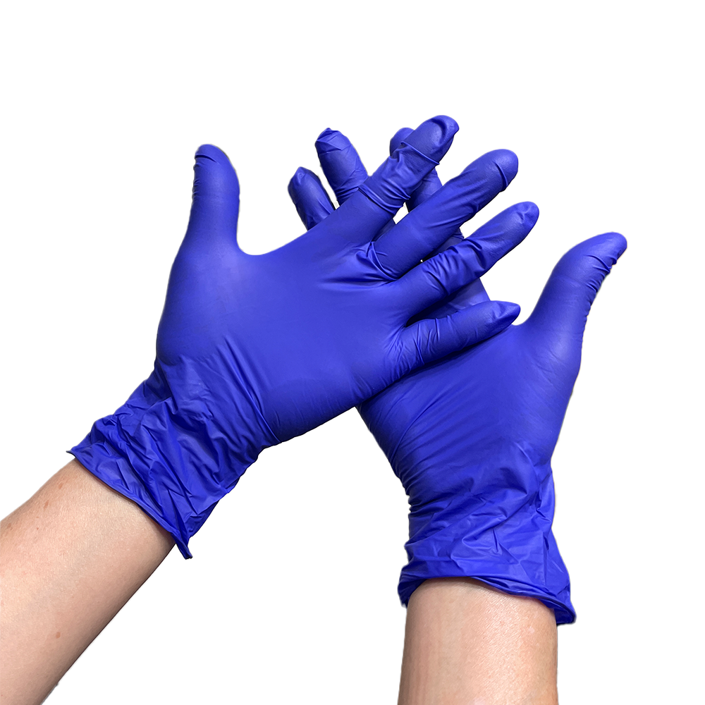 Foto 3 pulgar | Guantes Desechables De Nitrilo Para Examen Azul Cobalto Caja Dispensadora Con 100 Guantes Uniseal