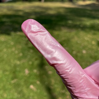 Foto 4 | Guantes Desechables De Nitrilo Rosa Metalico Caja Dispensadora Con 100 Guantes Uniseal