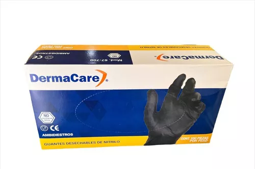 Foto 4 pulgar | Guantes Negros Desechables De Nitrilo