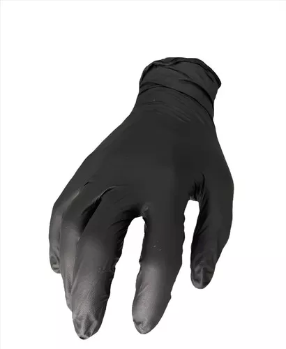 Foto 5 pulgar | Guantes Negros Desechables De Nitrilo