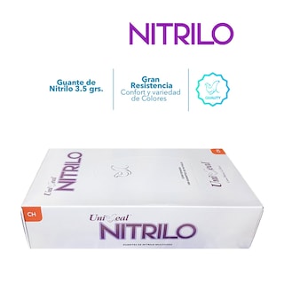 Foto 2 | Guantes De Nitrilo Lila Metálico Multiusos Caja Dispensadora Con 100 Guantes