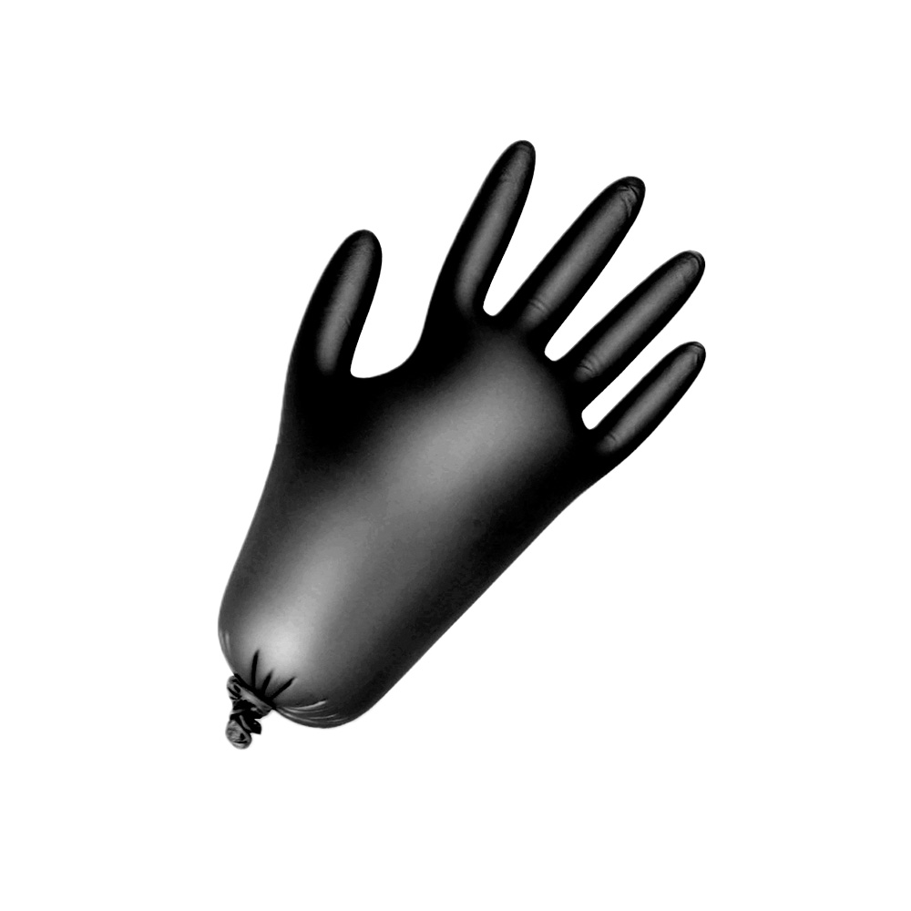 Foto 3 pulgar | Guantes Desechables De Nitrilo Negro Caja Dispensadora Con 100 Guantes Uniseal