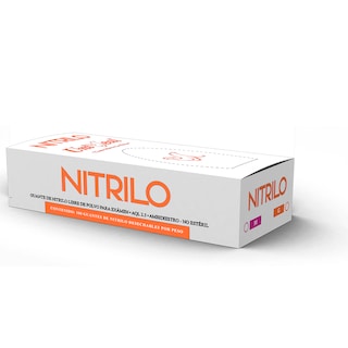 Foto 2 | Guantes Desechables De Nitrilo Naranja Caja Dispensadora Con 100 Guantes Multiusos Uniseal