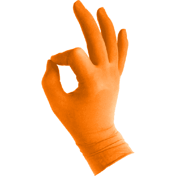 Foto 7 pulgar | Guantes Desechables De Nitrilo Naranja Caja Dispensadora Con 100 Guantes Multiusos Uniseal
