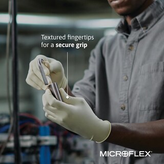 Foto 4 | Guantes De Látex Desechables Ansell Microflex Diamond Grip Mf-300 - Venta Internacional.