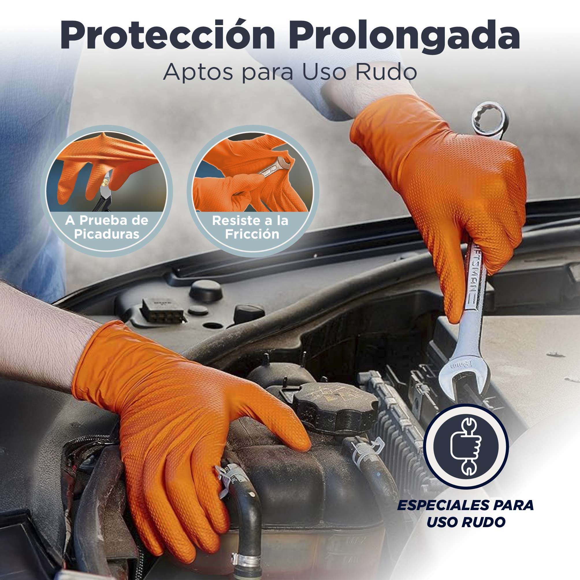 Foto 5 pulgar | Guantes de Nitrilo 100 Unidades Talla Mediano