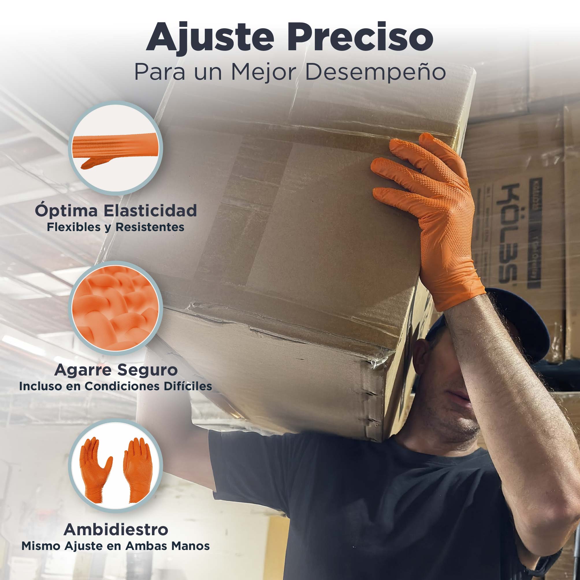 Foto 6 pulgar | Guantes de Nitrilo 100 Unidades Talla Mediano