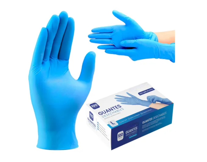 Guantes de Nitrilo Libre de Látex sin Polvo