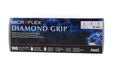 Foto 4 | Guantes De Examen Ansell Microflex Diamond Grip Mf-300 Talla L - Venta Internacional.