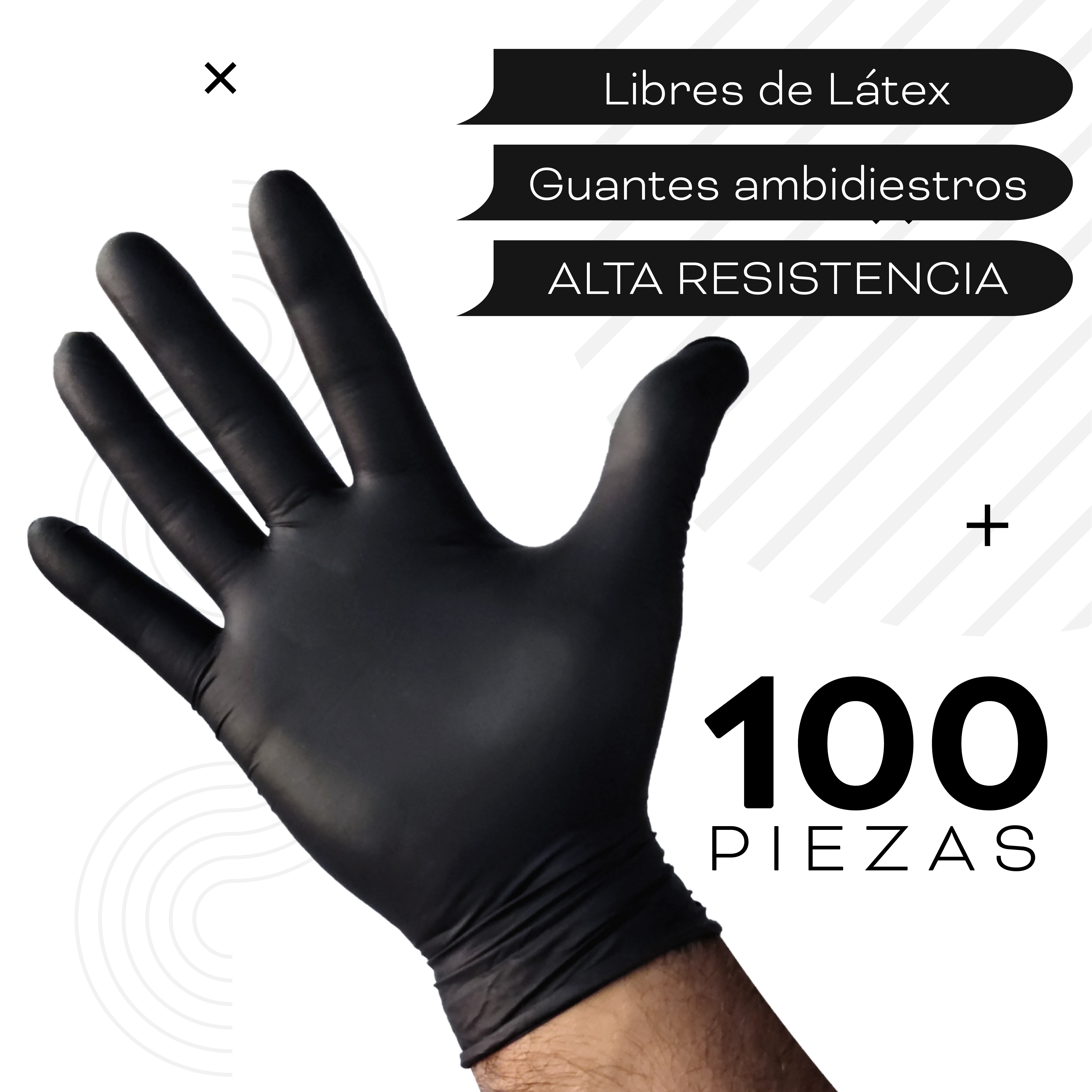 Foto 3 | Guantes De Nitrilo Lw Concept  Color Negro  Caja Con 100 Piezas