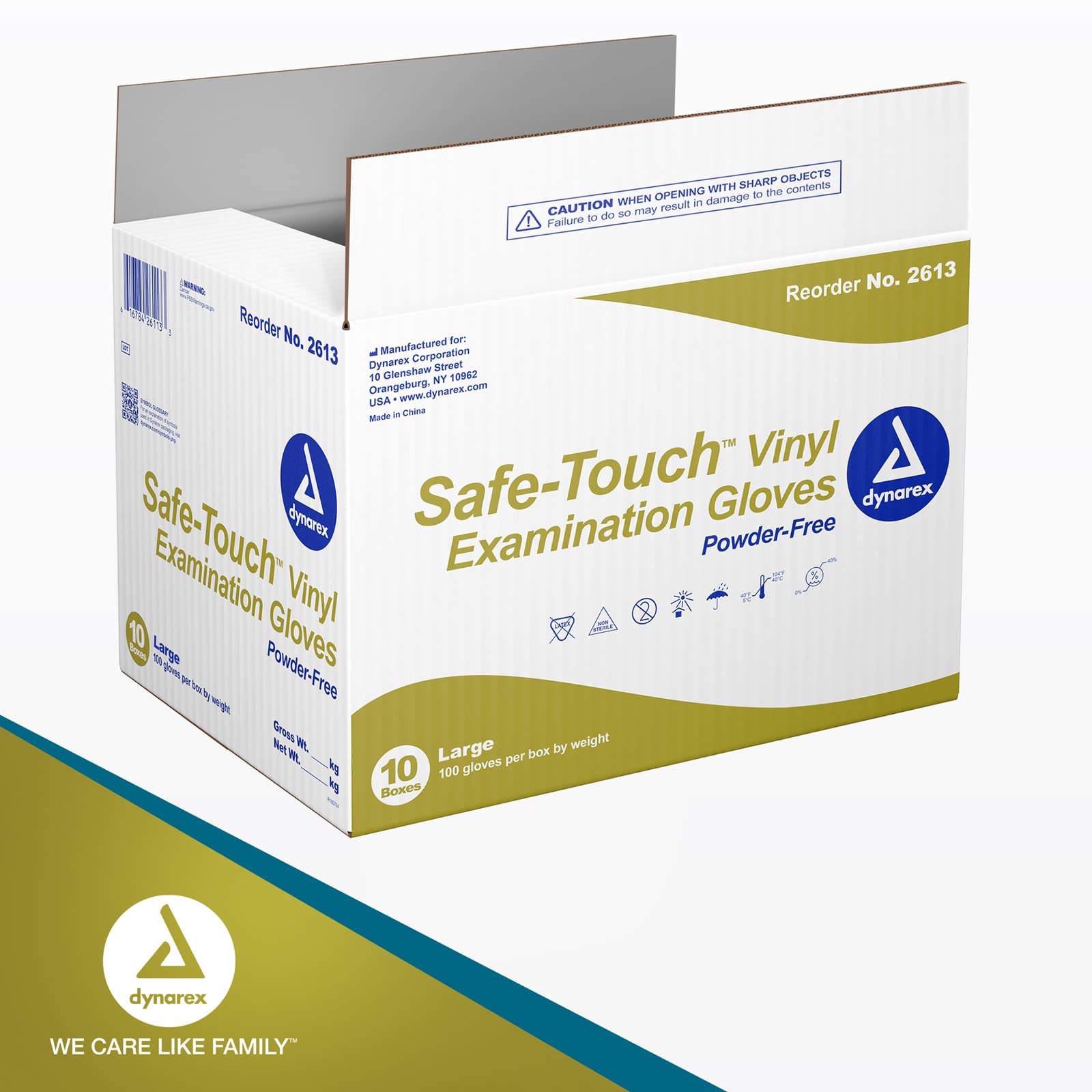 Foto 8 pulgar | Guantes De Examen Desechables Dynarex Safe-touch Vinyl Large - Venta Internacional.