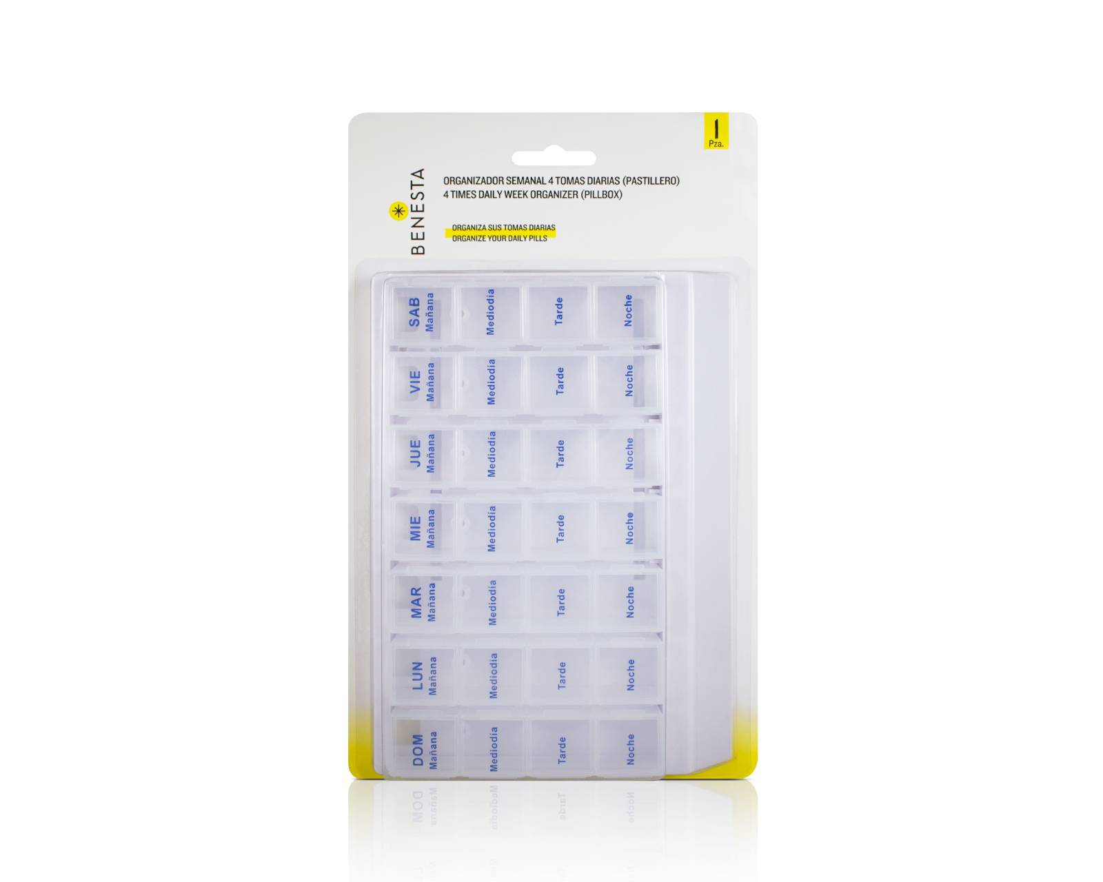 Foto 4 pulgar | Pastillero Organizador Semanal Benesta para 4 Tomas Diarias