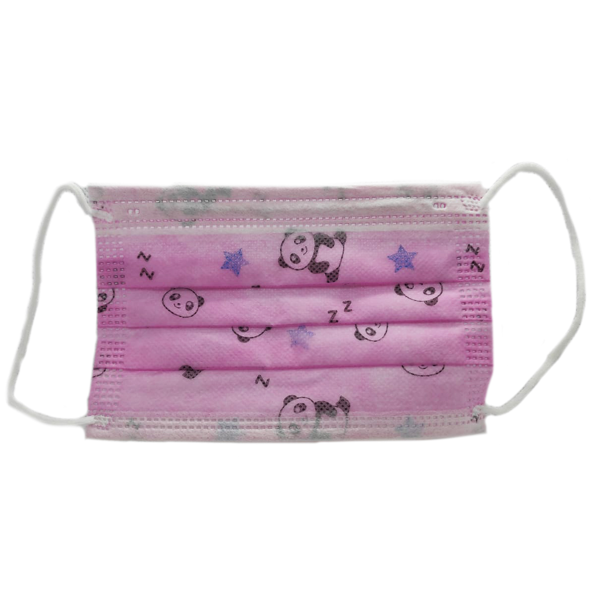 Paquete de 50 Cubrebocas Panda Rosa Tricapa Termosellado