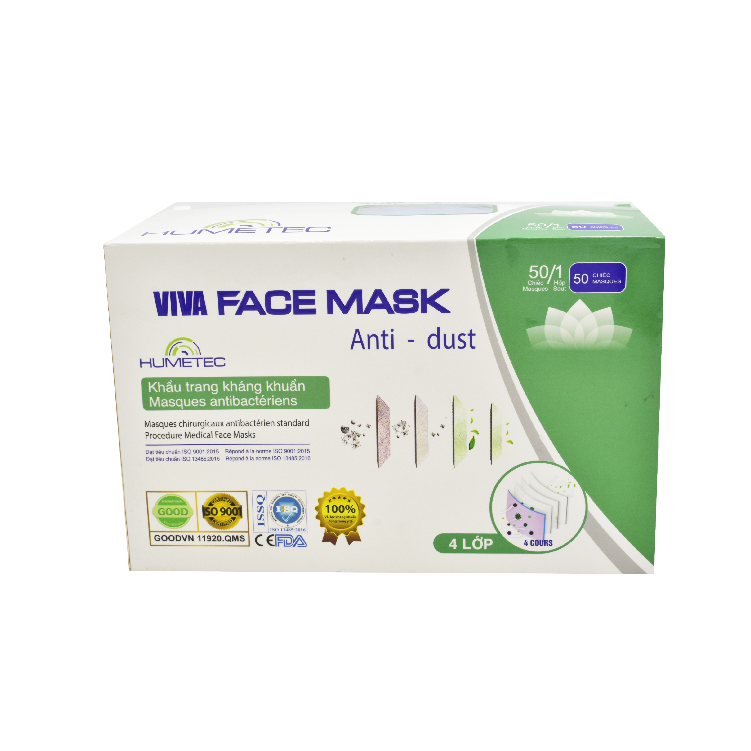 Cubrebocas Viva Face color Azul