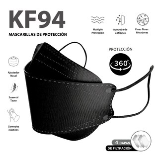 Foto 3 | Cubrebocas KF94 Tapabocas Mascarilla con Tecnología de Corea 100 Piezas