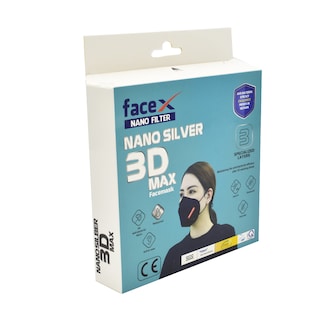 Foto 1 | Cubrebocas Nano Silver Face Mask color Negro Sin Filtro Reutilizable 2 Piezas