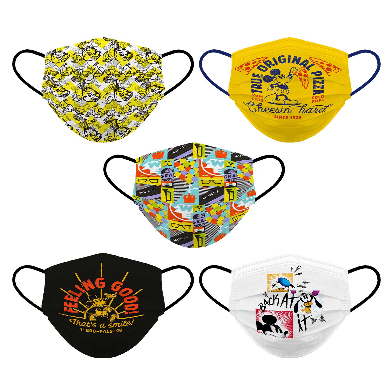 Foto 1 | Cubrebocas Lavable Biomsk Multicolor para Caballero Disney 5 pz