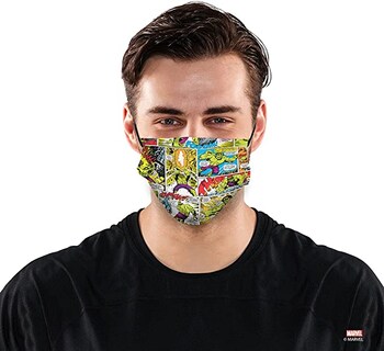 Foto 2 | Cubrebocas Lavable Biomsk Multicolor Marvel Comics para Adulto 5 pz
