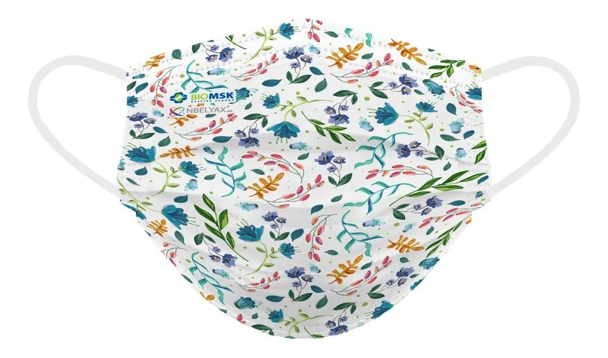 Foto 3 | Cubrebocas Lavable Biomsk Multicolor para Mujer 5 pz