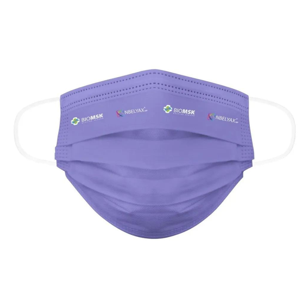 Foto 2 pulgar | Cubrebocas Lavable Biomsk color Lila para Adulto 5pz