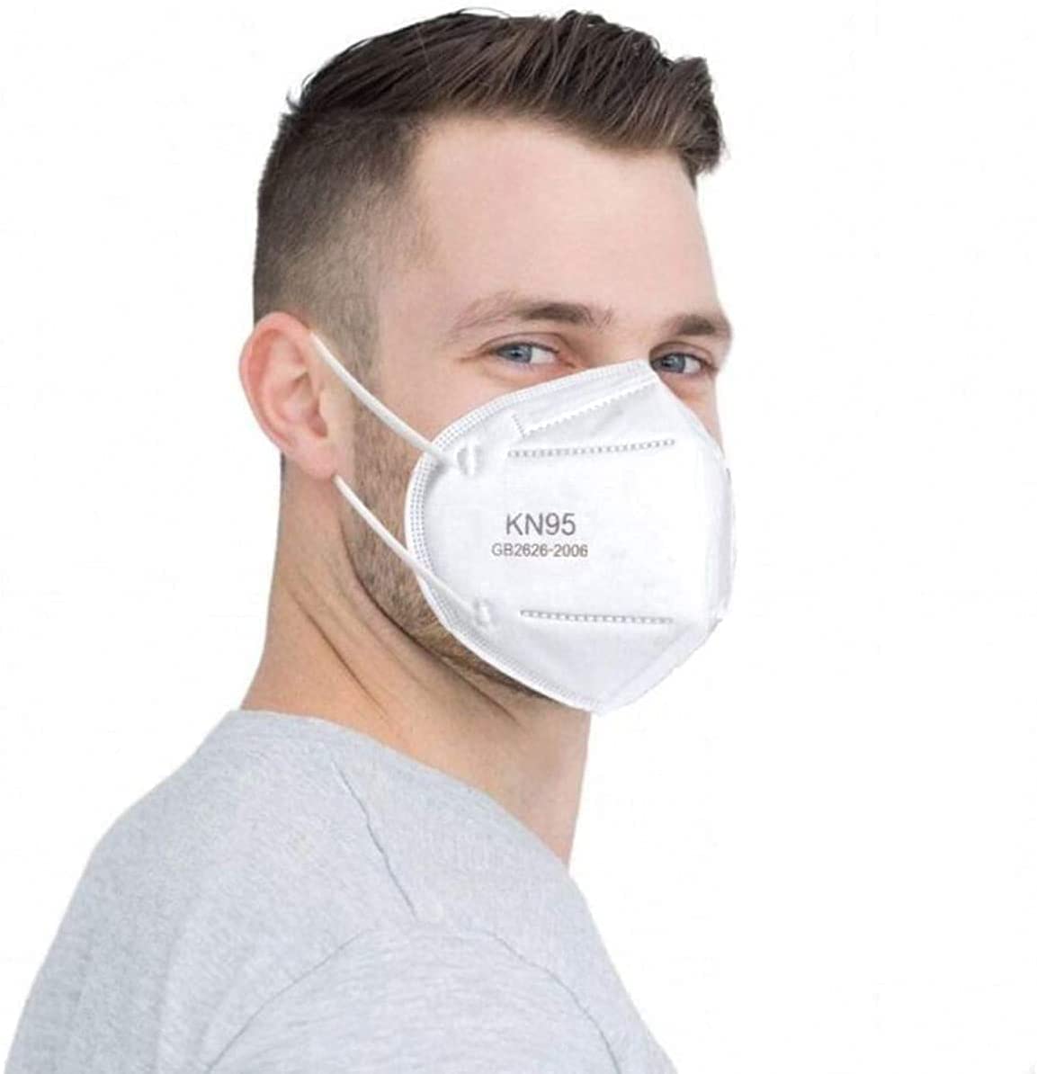 Foto 2 | 50 Piezas De Cubrebocas Kn95. Mascarillas Protectoras Con 5 Capas, Ajustador Nasal Con Empaque Individual, Ajus