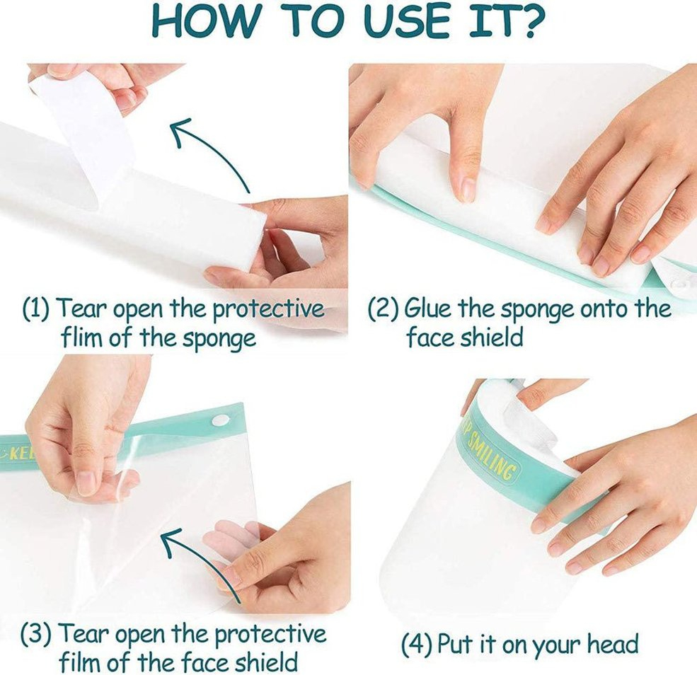 Foto 4 pulgar | Protectores Faciales De 15 Piezas Con 10 Bandas Y 10 Esponjas Para Hombre - Venta Internacional.