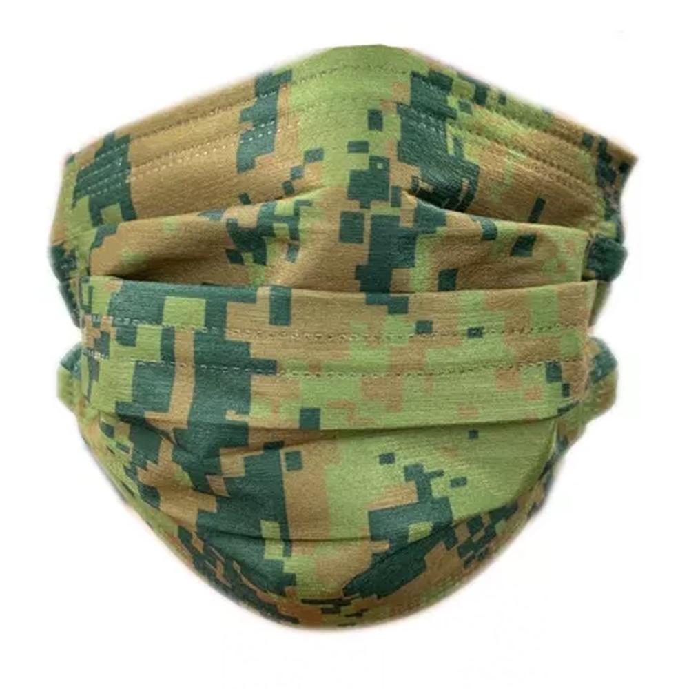 Foto 3 | Cubrebocas Desechable Le Roy Camuflajeado 5 Piezas