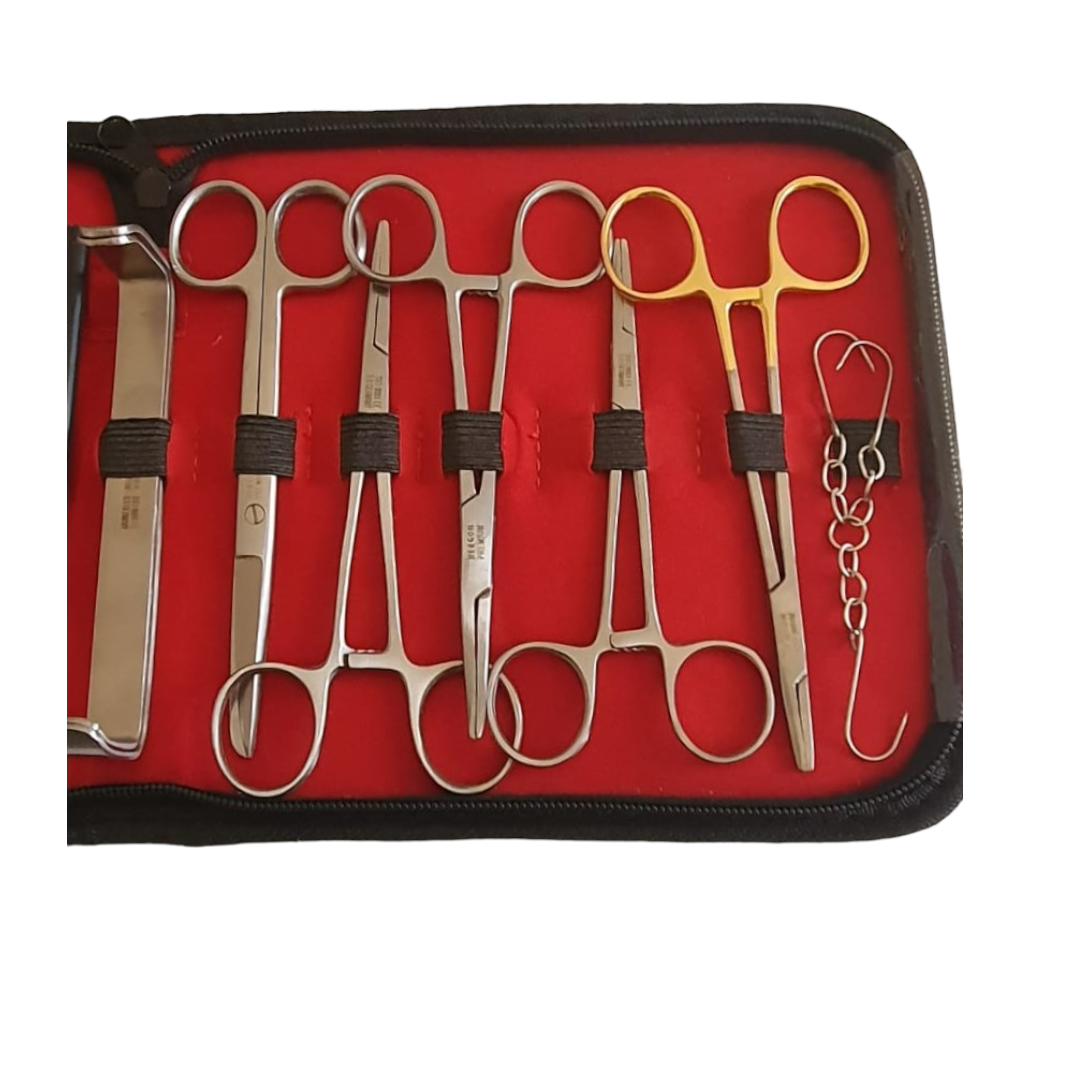 Foto 4 pulgar | Estuche Disección 16 Piezas Instrumental Hergom Premium 13-13-1 Plata