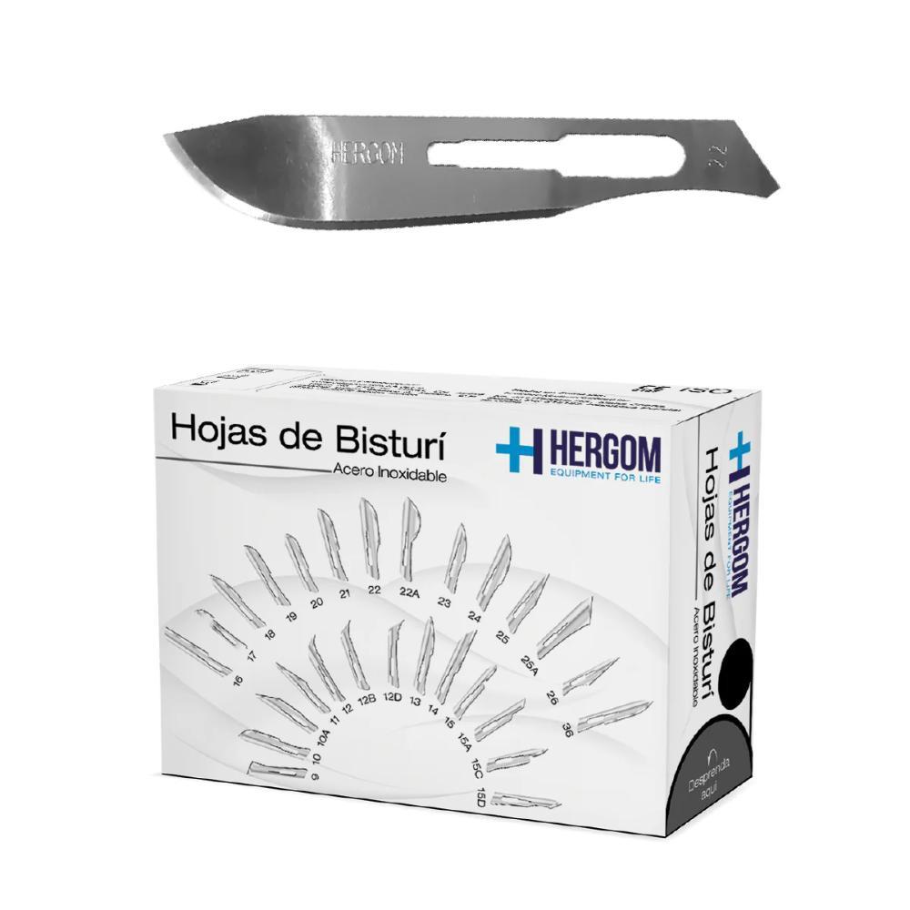 Foto 1 | Hojas de Bisturí No. 22 Acero Inoxidable Caja de 100 piezas