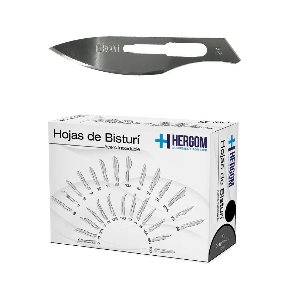 Hojas de Bisturí No. 24 Acero Inoxidable Caja con 100 unidades
