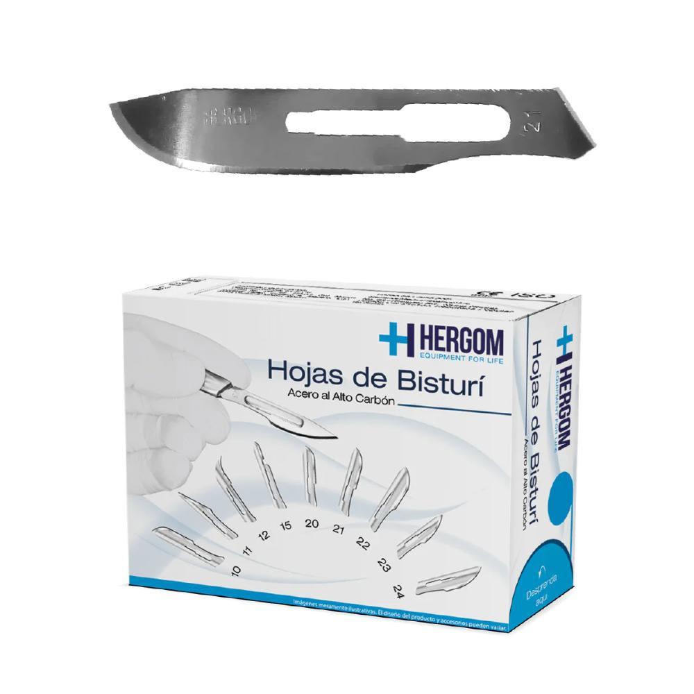 Foto 2 pulgar | Hojas de Bisturí No. 21 de Alto Carbón Caja de 100 piezas