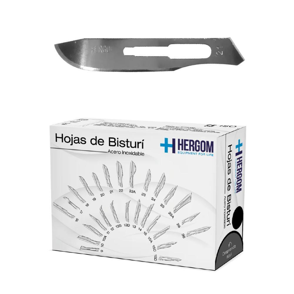 Foto 2 pulgar | Hojas de bisturí No. 21 Acero Inoxidable Caja con 100 Unidades