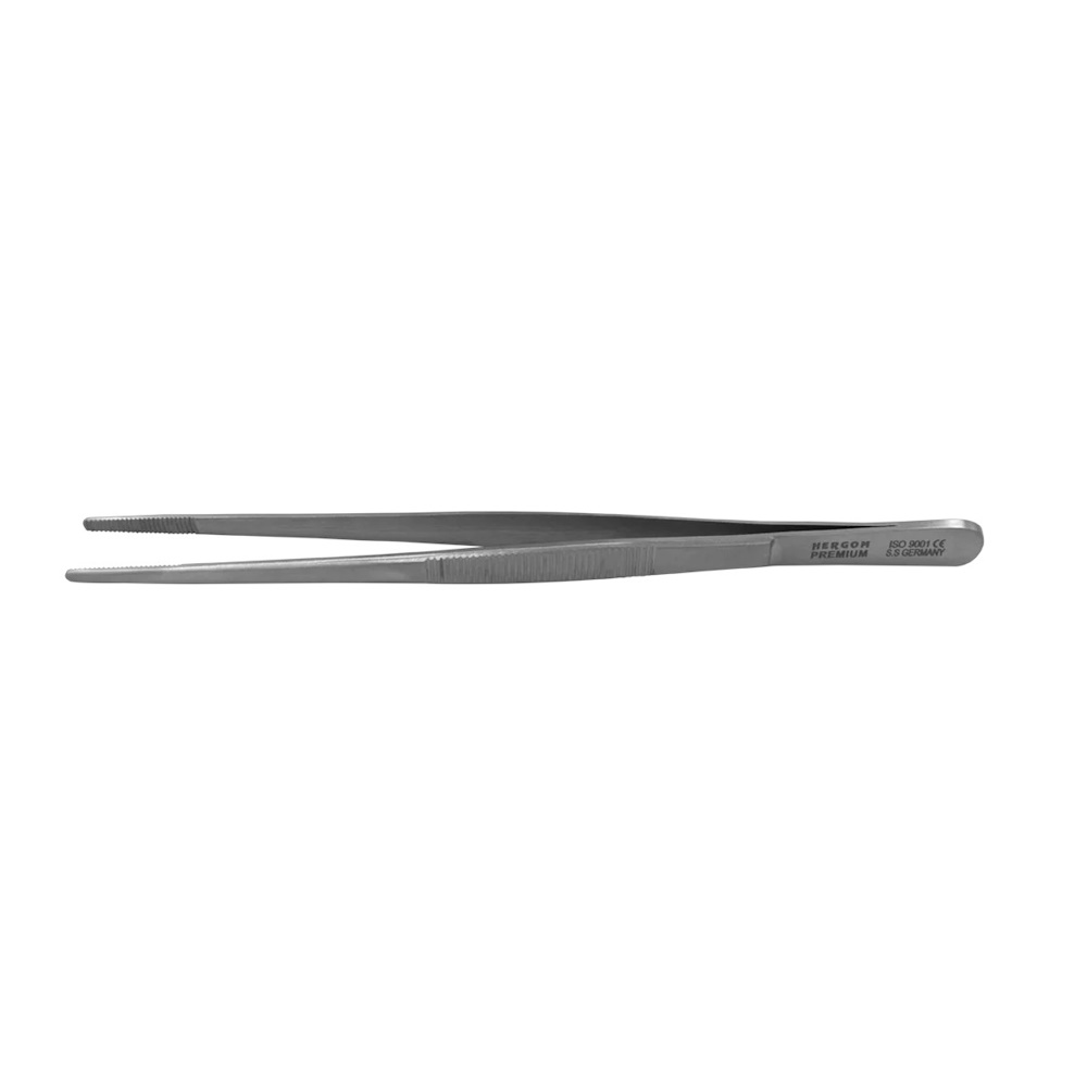 Foto 4 pulgar | Pinza Disección 20cm Sin Dientes Hergom Silvery Instrumental