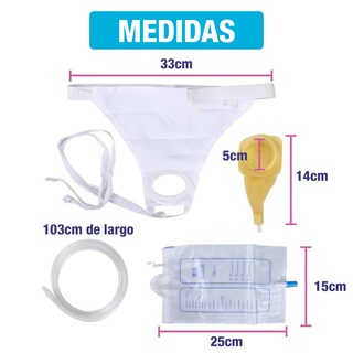 Foto 6 | Recolector de Orina para Hombre Bolsa Recolectora de Látex