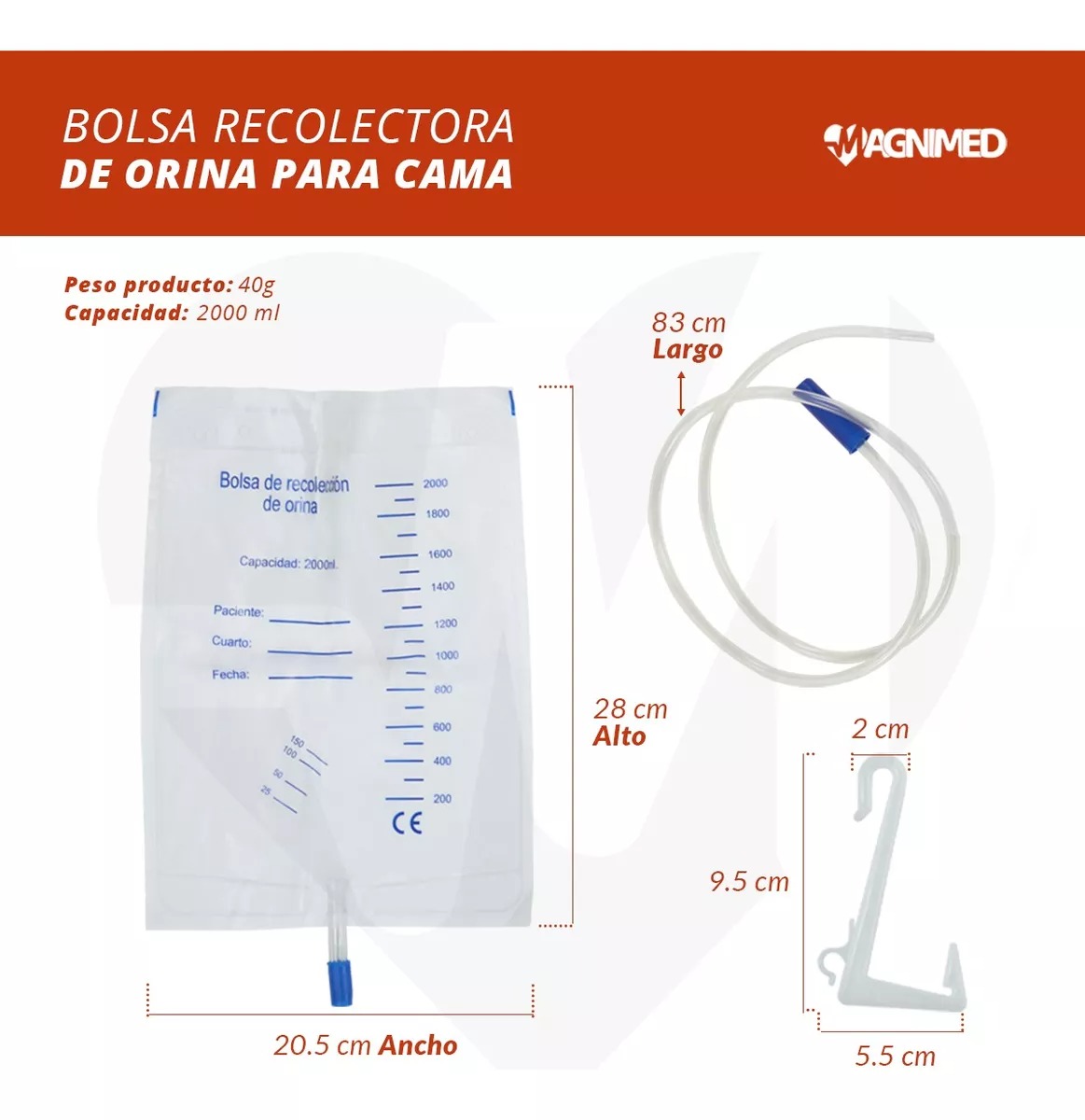 Foto 8 pulgar | Bolsa Recolectora De Orina De 2000 Ml Para Cama - 10 Piezas