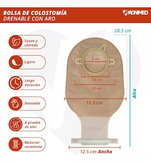 Foto 4 | Bolsas para Colostomía Magnimed 5 Piezas